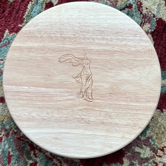 5 piece Stainless Steel Cheese Board Serving Set with wooden swivel case - Picture 4 of 4